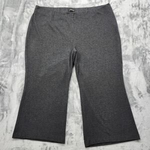 Lane Bryant Pants Womens 26/28 PETITE Gray Chevron Zig Zag Stretch Knit Wide Leg